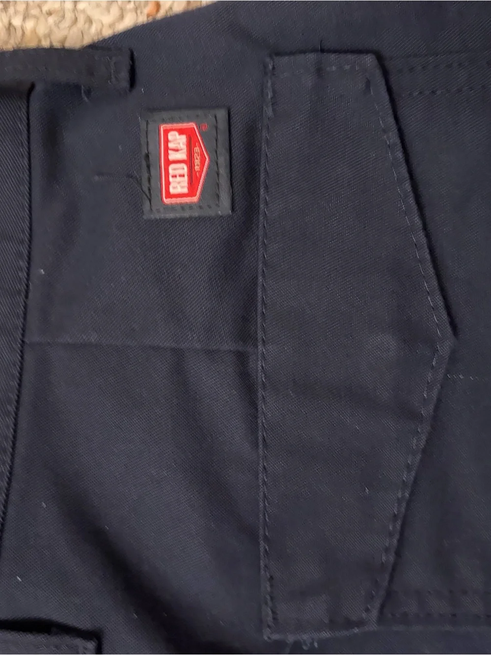 Men's Navy Cargo Shorts with Dual Flap Pockets